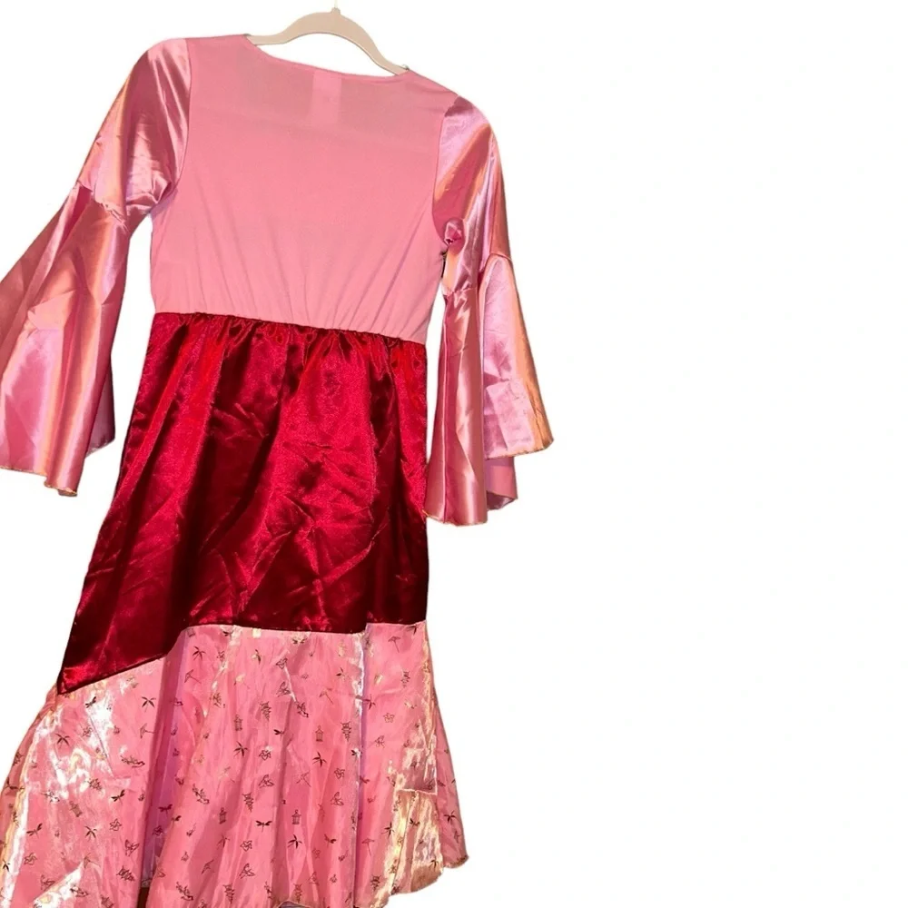 Disney Parks Princess Mulan Pink floral sequins costume kids Dress size 9/10